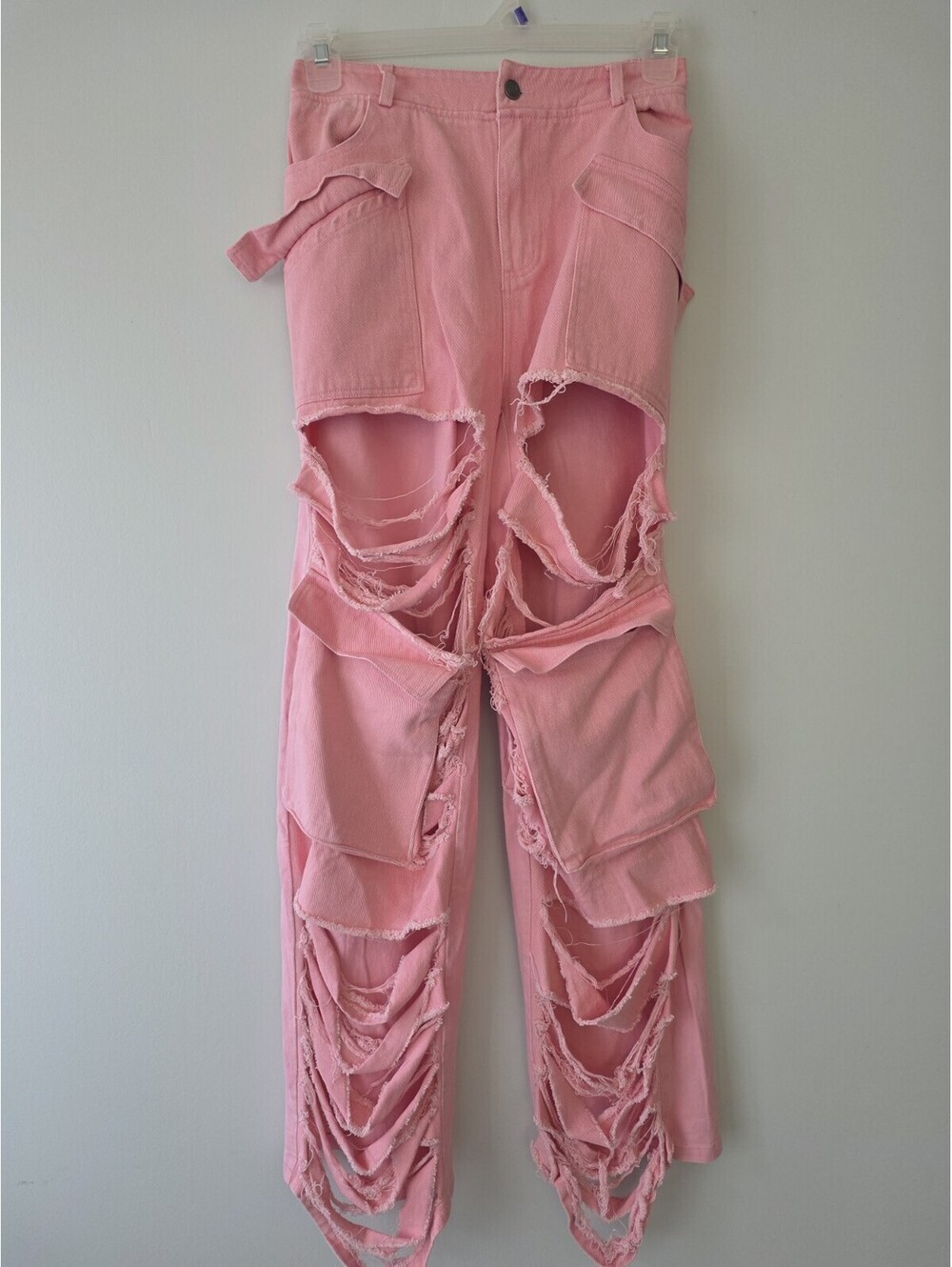 Rehab Lab Med distressed jeans pink NWT